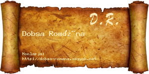 Dobsa Romána névjegykártya